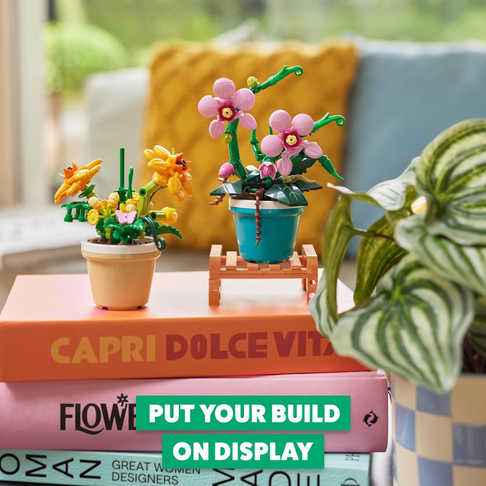 MAX Premium Garden Pot Plants Building Bricks - Phalaenopsis (233 Pieces, 6 to Collect)