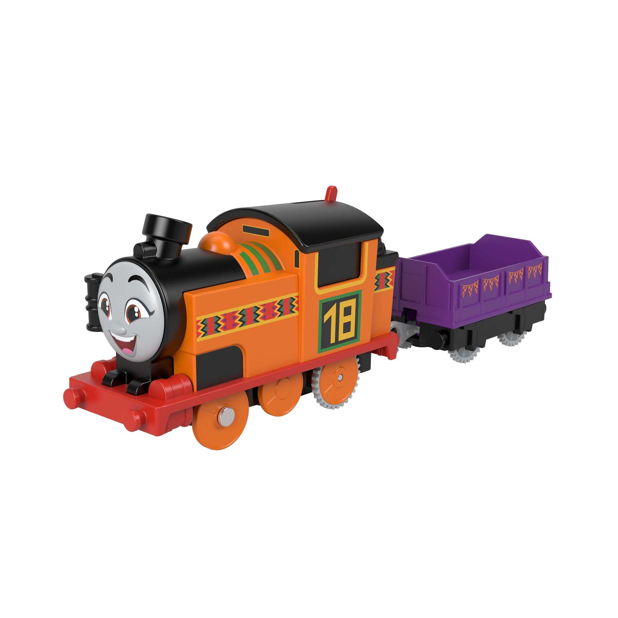 Thomas & Friends Motorized Toy Train Nia Battery-Powered Engine with Cargo for Pretend Play Preschool Kids Ages 3+ Years, HDY63, Multicolor/Assorted