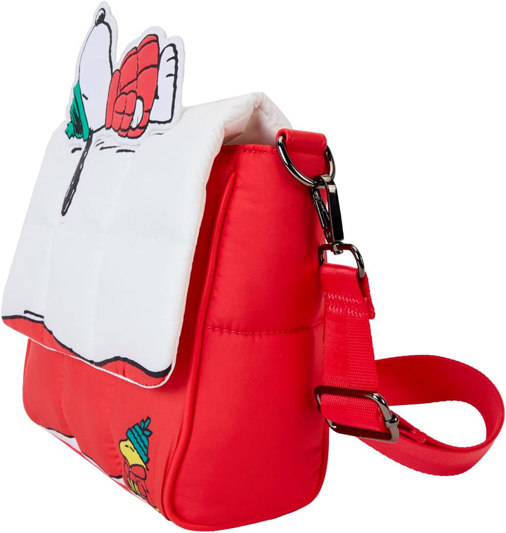 Loungefly Peanuts Snoopy and Woodstock Snow Day Doghouse Crossbody Bag (PNTB0017)