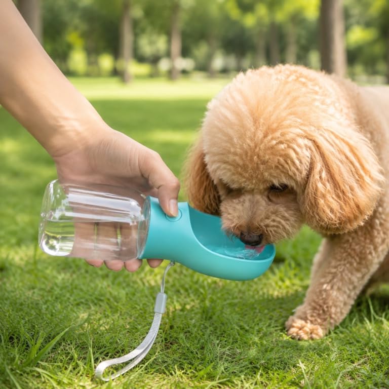 Muexoee Dog Water Bottle - 350ml Spring Green | Leak-Proof | Portable 7
