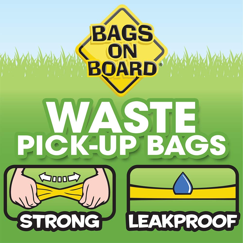 Bags on Board Dog Waste Bags - 140 Count Patterned, Leak Proof, Unscented Plastic Bags 6