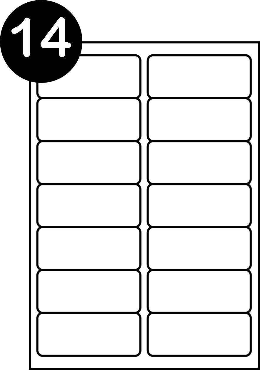 SmithPackaging A4 Self Adhesive Address Labels, 14 Labels Per Sheet, 100 Sheets, Matt White
