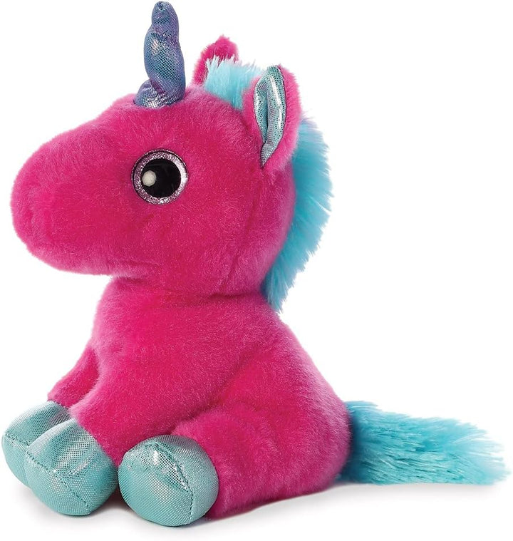 AURORA Sparkle Tales Starlight Unicorn, 7-Inch Soft Toy, Hot Pink with Sparkly Accents