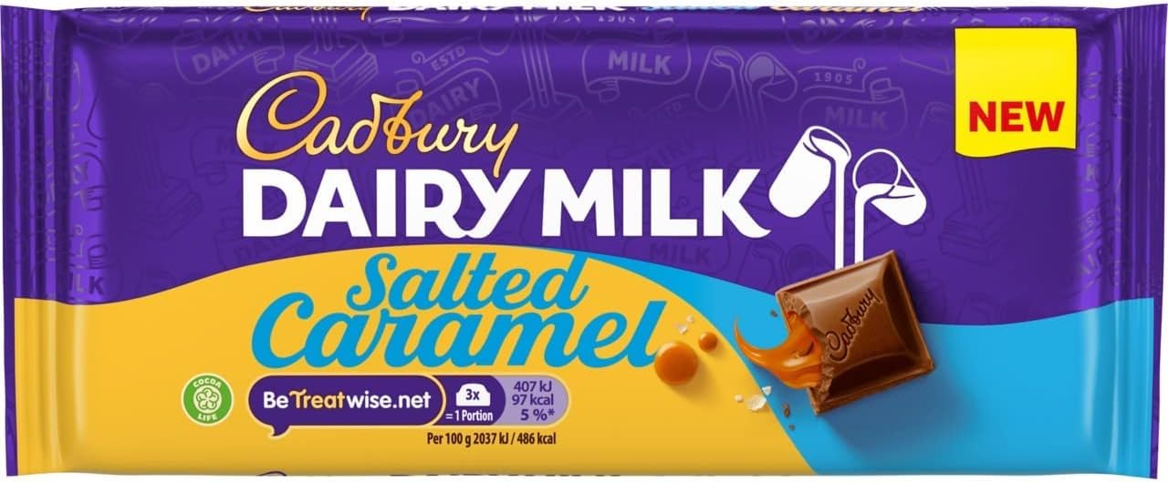 Cadbury Dairy Milk Salted Caramel Chocolate Bar with Daim Crunch, 120g 8