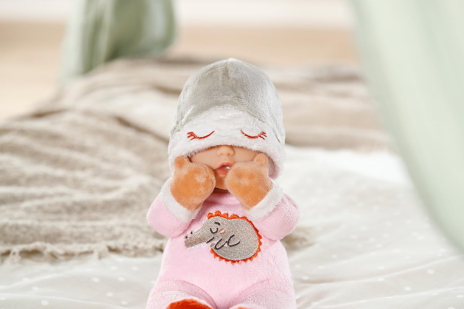 BABY born for Babies Soft Doll Sleepy Rose 30cm with Integrated Rattle | Washable 5