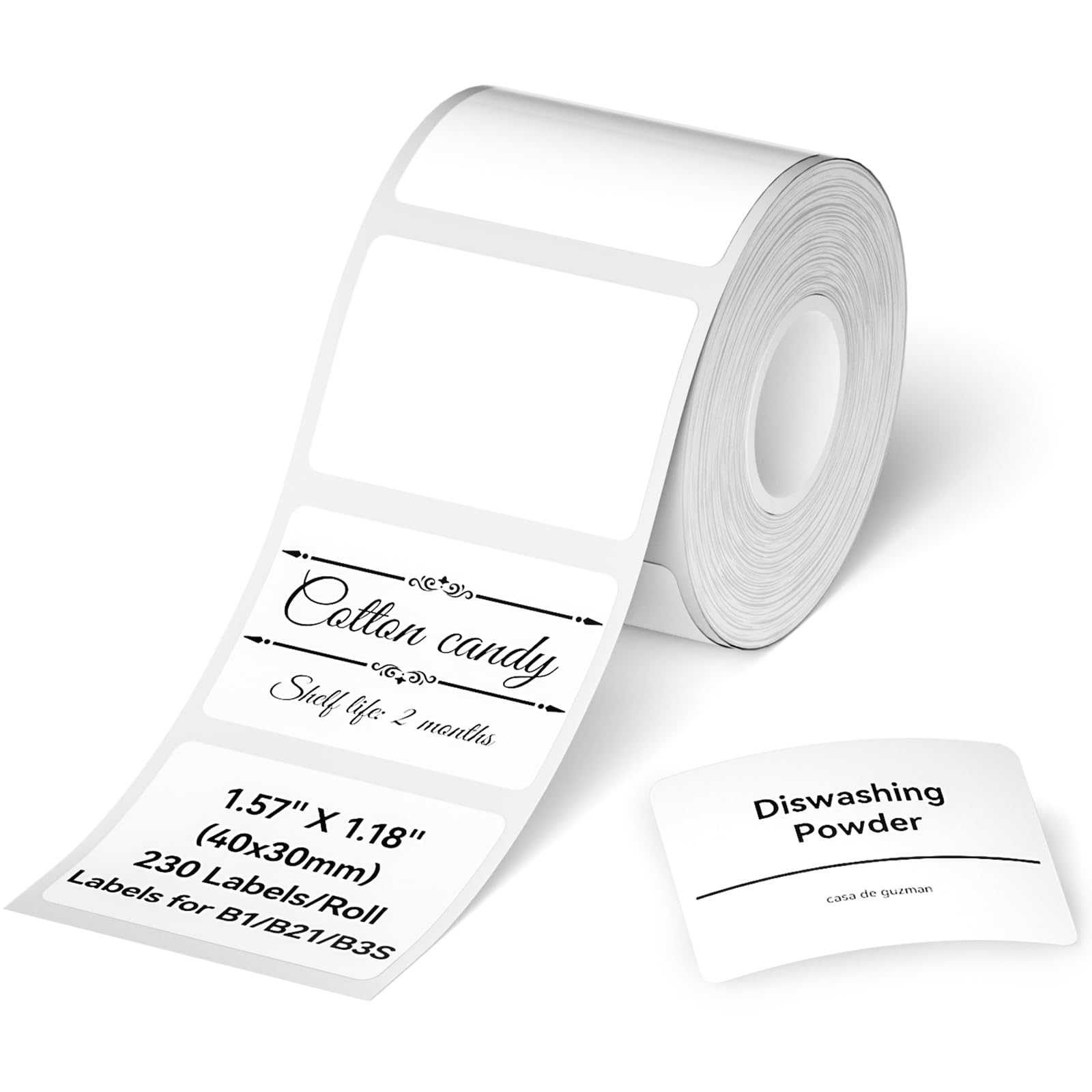 NIIMBOT Thermal Label Tape for B21/B1/B3S Printers | 40x30mm | 230 Labels/Roll | Waterproof & Oilproof