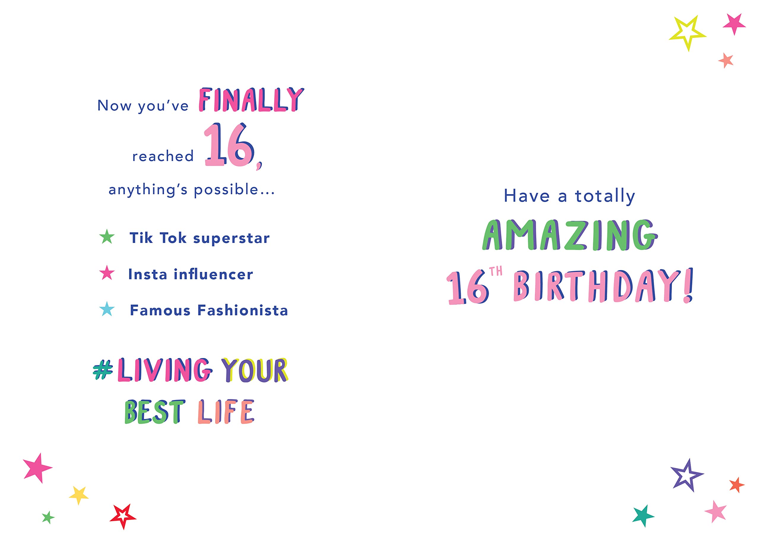 Piccadilly Greetings Age 16 F Birthday Card | That Funny Age Range | Approx. 7 x 5 inches