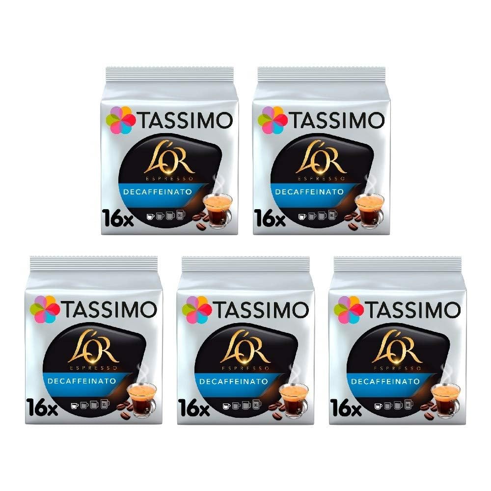 Tassimo L'OR Espresso Decaffeinato Coffee Pods x16 (Pack of 5, 80 Total Servings) 1