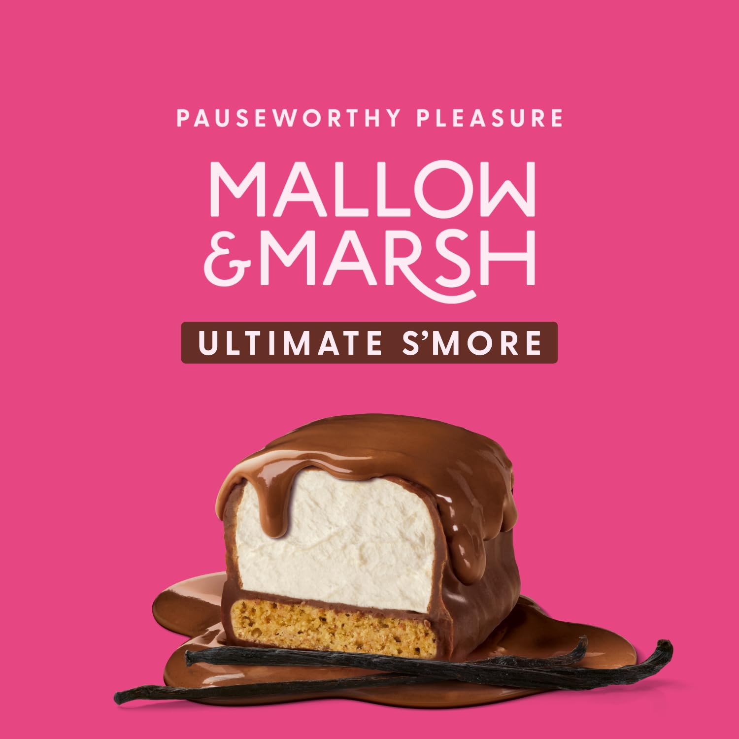 Mallow & Marsh Ultimate S’more Bar - Toasted Vanilla, Milk Chocolate Covered 3
