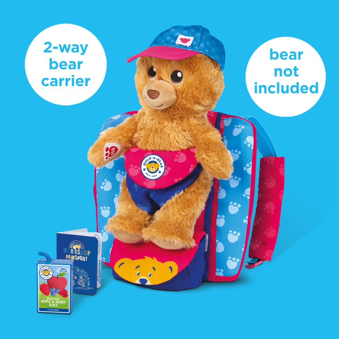 Casdon Build-A-Bear Workshop Pawfect Adventure Toy Bear Carrier - Multi-Way Carry | Ages 3+ 3