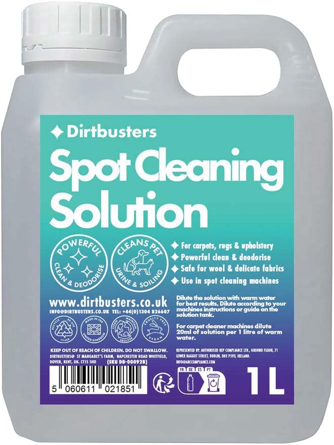 Dirtbusters Spot Cleaning Solution - Concentrated Carpet Shampoo for Deep Cleaning | 1 Litre