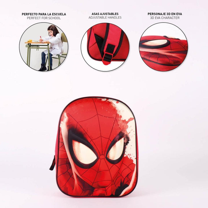 Cerdá Spiderman 3D Single Pocket Backpack for Kids (Unisex) - Official Marvel License