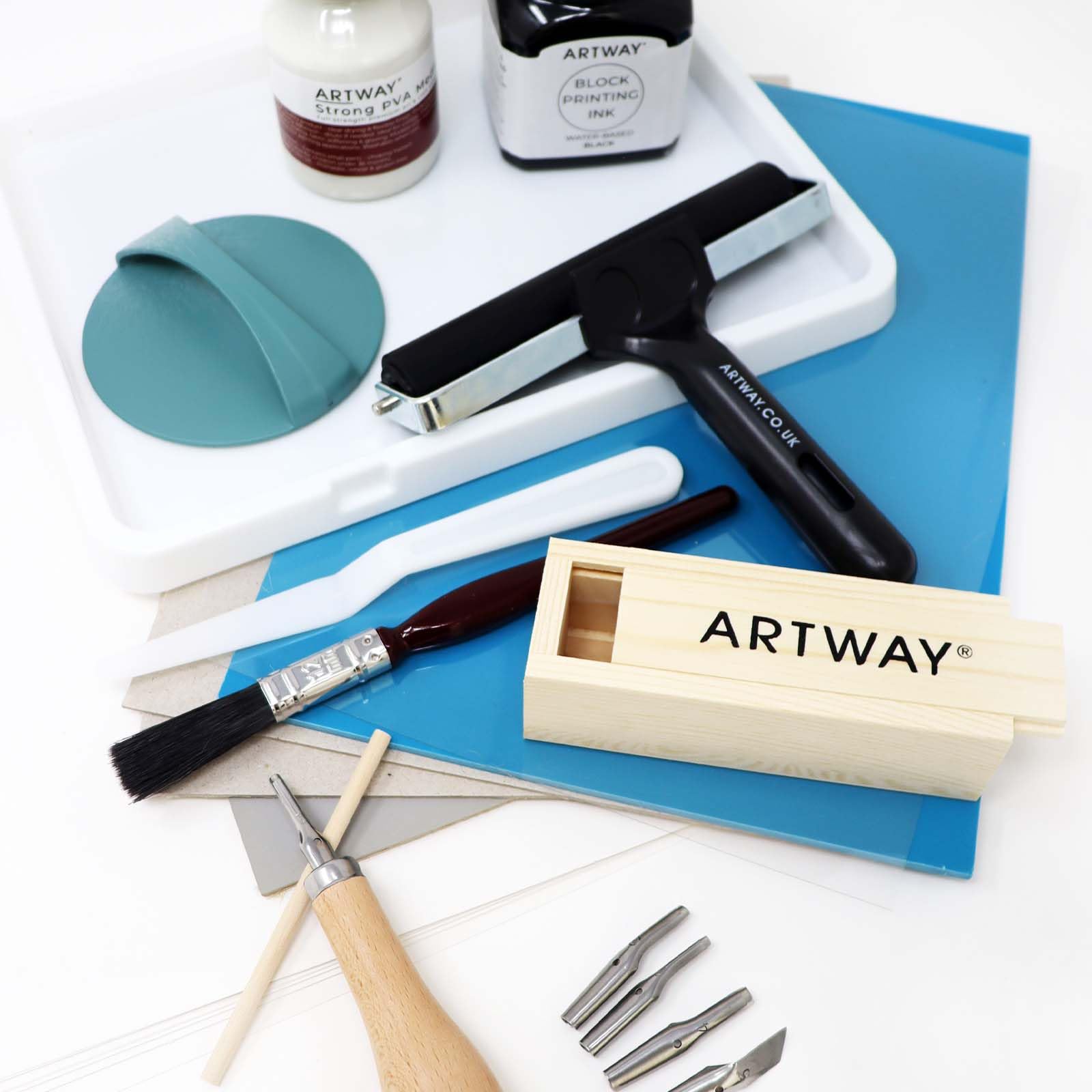 Artway Lino Printing Kit - Starter Set for Block Printmaking & Relief Techniques 4