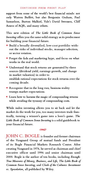 Wiley The Little Book of Common Sense Investing - Low-Cost Index Funds Strategy | Hardcover | Updated and Revised 3