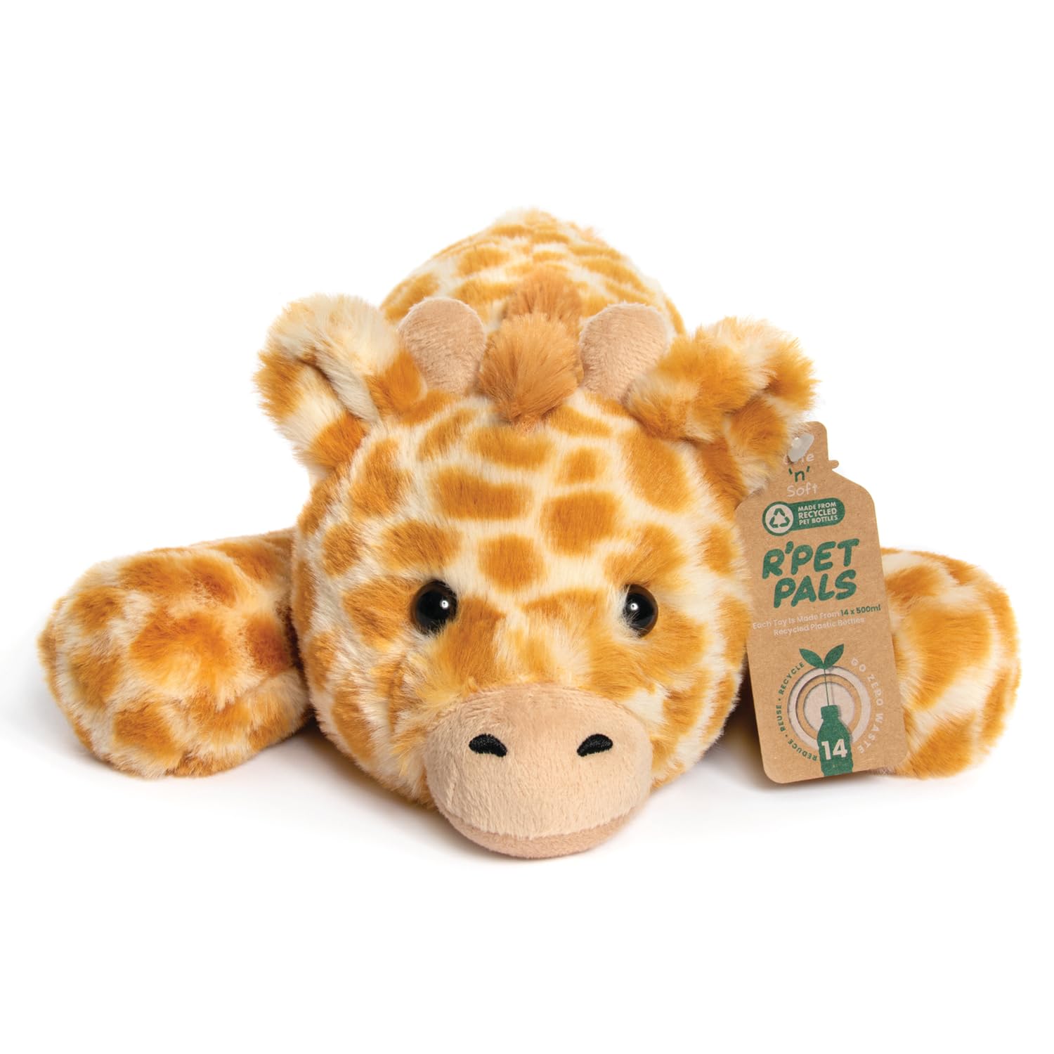 Lesser & Pavey RPET Pals Gina Laying Giraffe Plush - Eco-Friendly Stuffed Animal for Kids 7