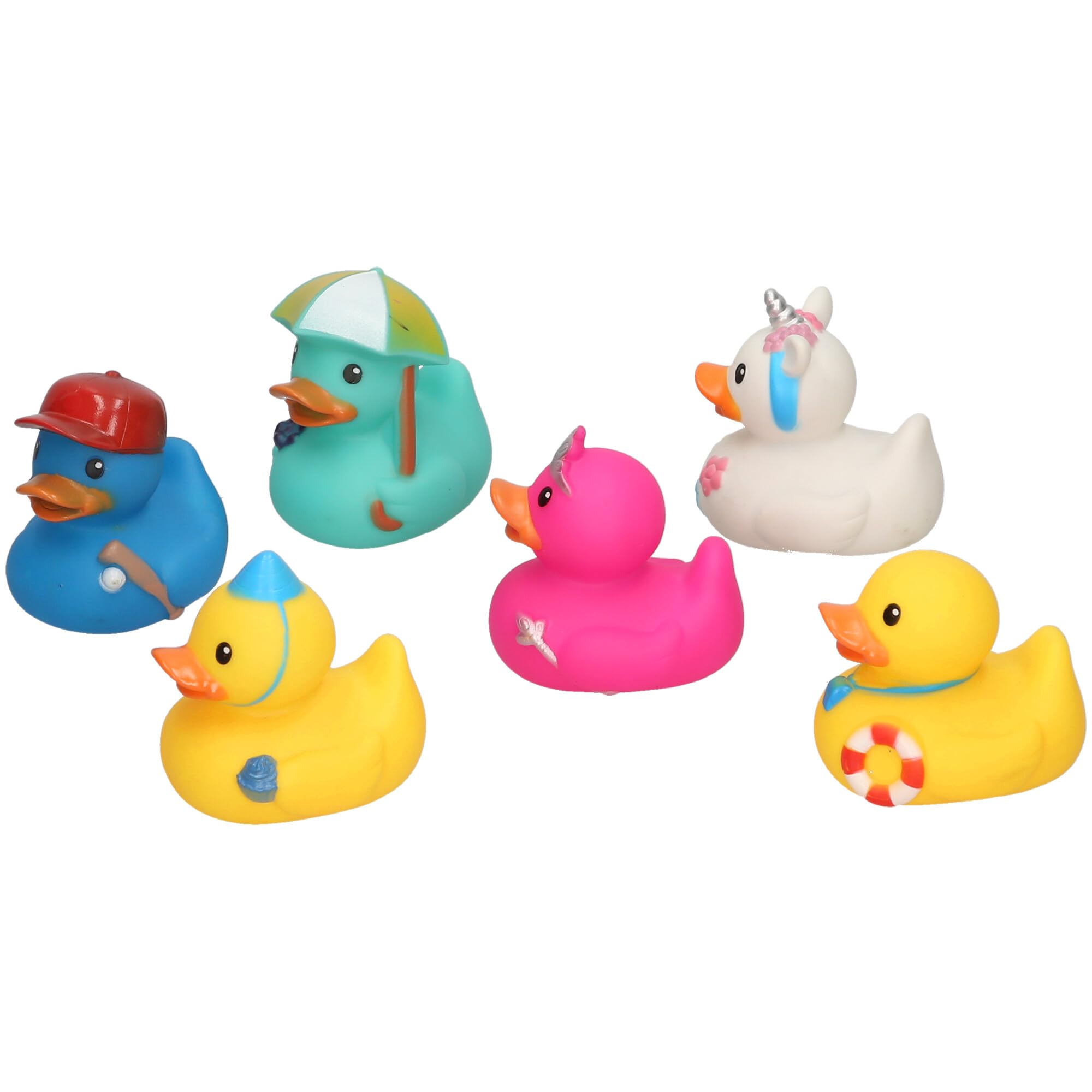 Atoz Rubber Duck Bath Toy Set - 6 Pack | Ages 0+ Months | Vinyl Material 2