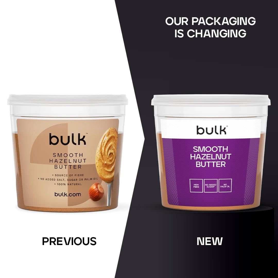 Bulk Natural Roasted Hazelnut Butter Smooth Spread - 500g Tub | 6.5g Fibre