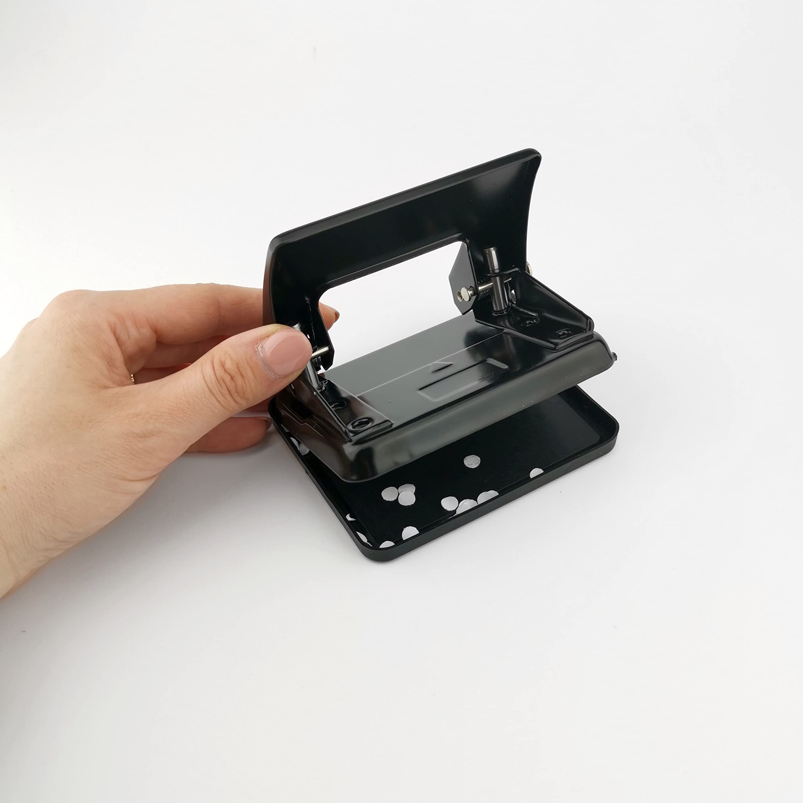 D.RECT Metal 2-Hole Punch 110793 - 20 Sheet Capacity | 12mm Pin Diameter 6