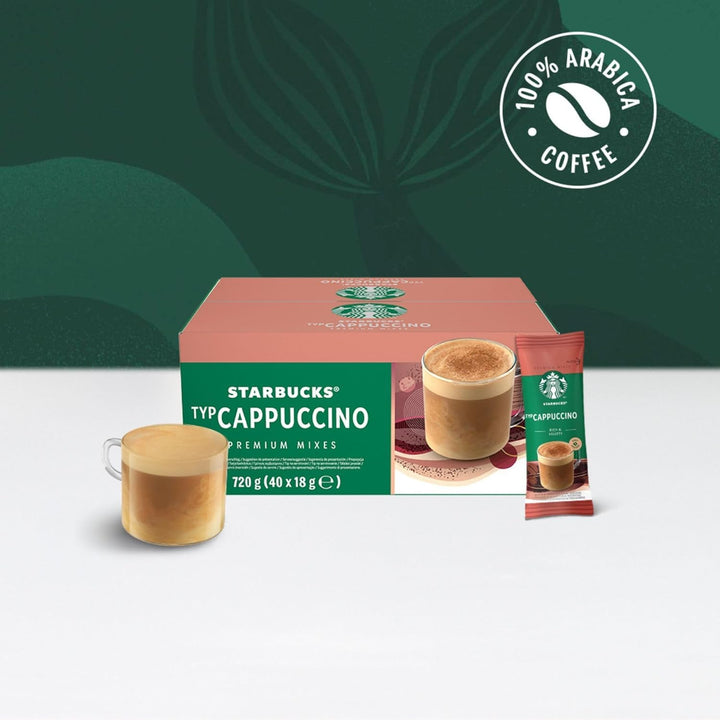 STARBUCKS - Cappuccino Instant Coffee Sachets 40 x 18 g