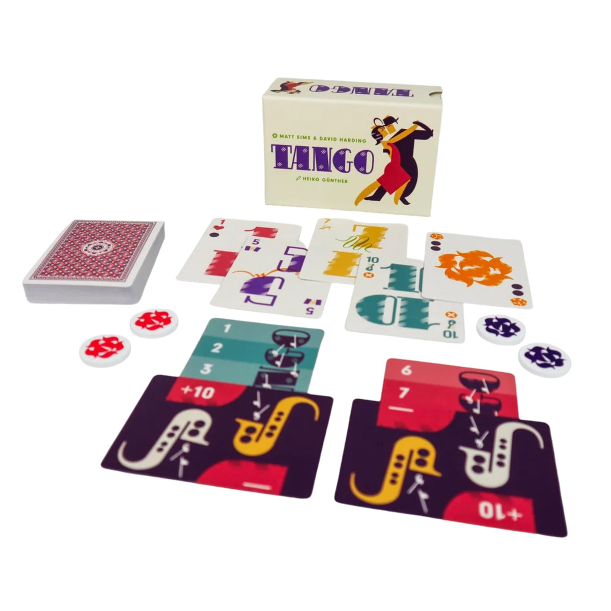 Surfin' Meeple Tango Card Game - Two-Player Trick-Taking Duel | Multicolor | English