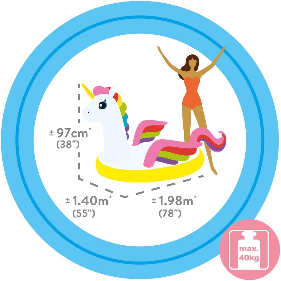 Intex - Inflatable Unicorn Pool Float - 198x140x97 cm