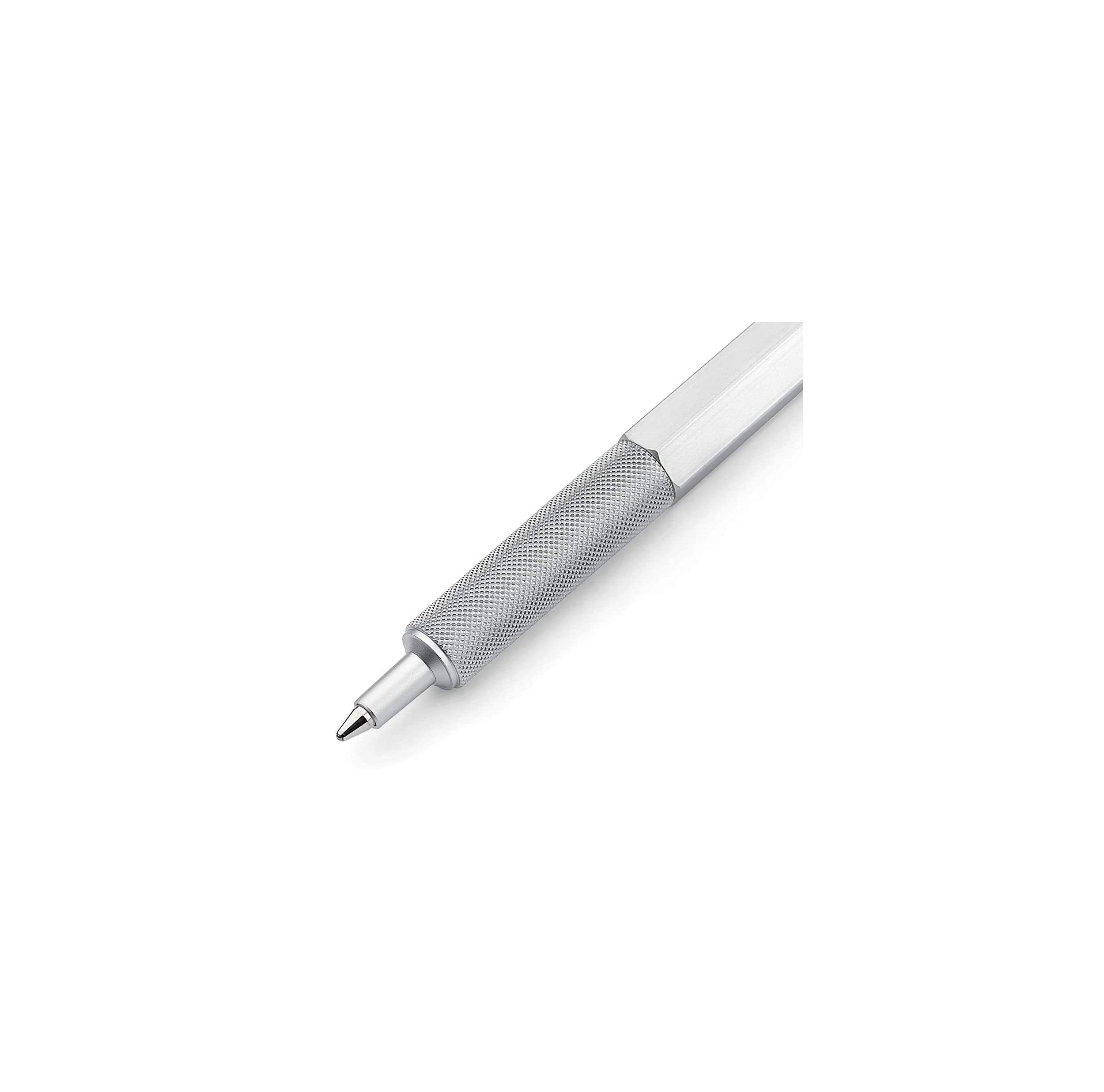 rOtring 600 Retractable Ballpoint Pen - Medium Point Black Ink | Full Metal Body | Silver 3
