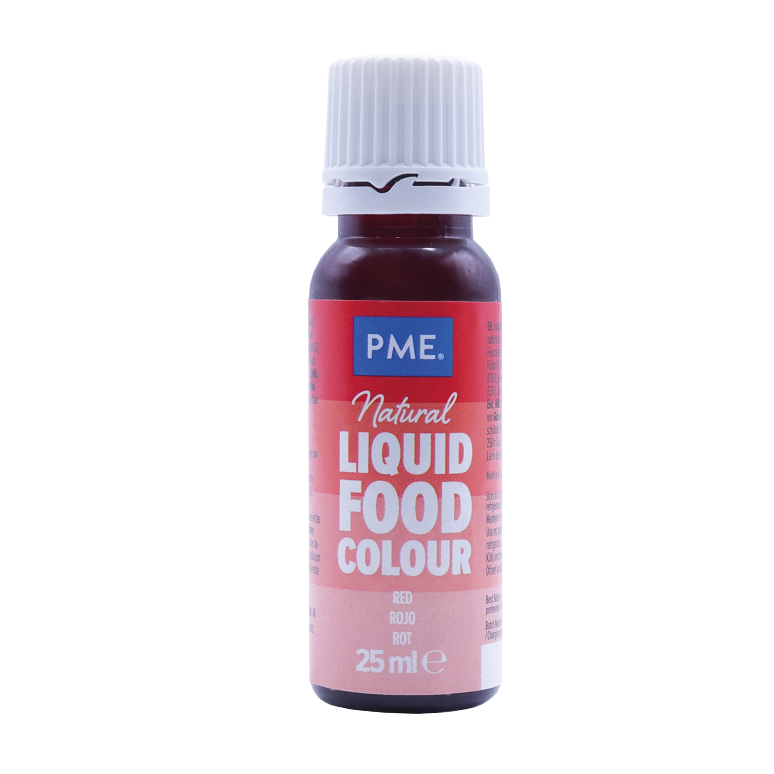 PME 100% Natural Liquid Food Colouring - Red | 25ml | Alcohol & Caffeine Free 1