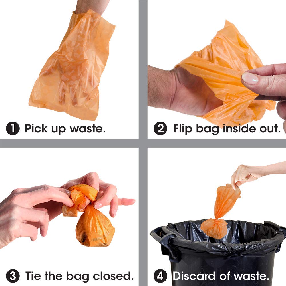 Bags on Board Dog Waste Bags - 140 Count Patterned, Leak Proof, Unscented Plastic Bags 5