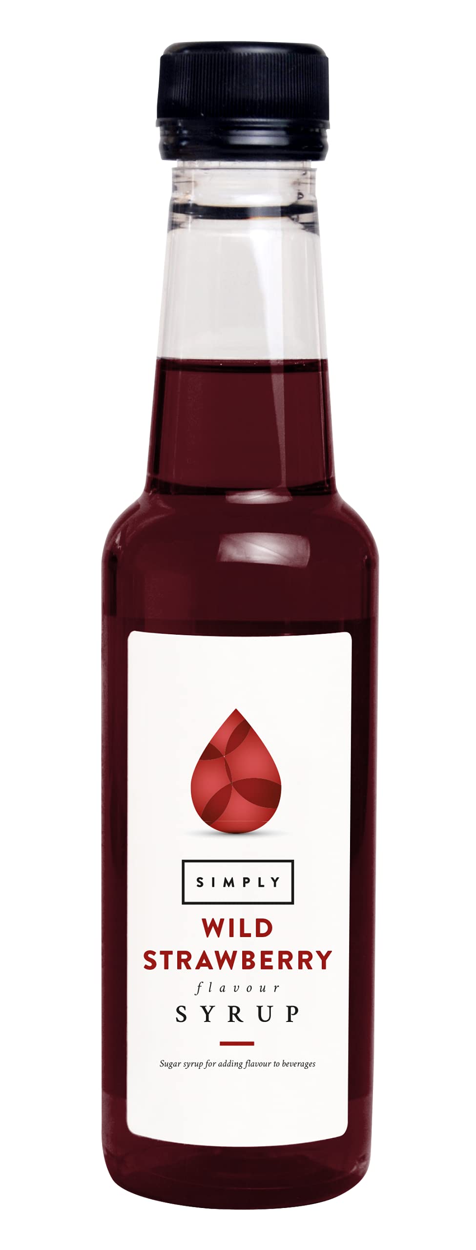 Simply Wild Strawberry Syrup - Vegan, Nut Free Flavoured Syrup for Coffee & Baking | 250 ml