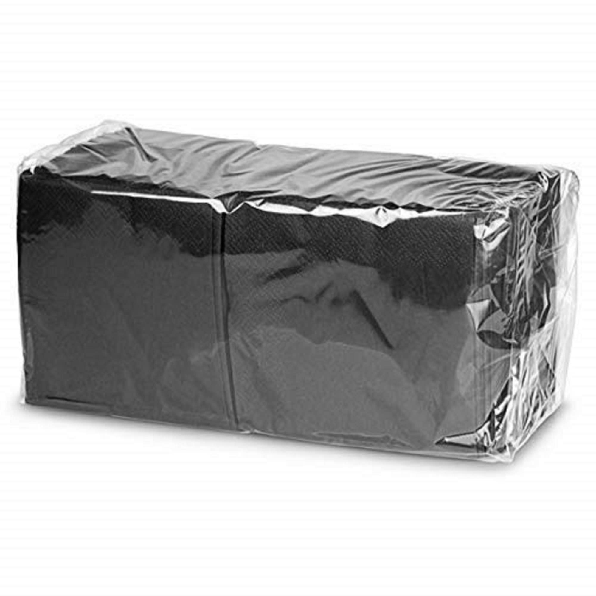 bar@drinkstuff Black Cocktail Napkins - 2 Ply Paper, 24cm, Pack of 250 1