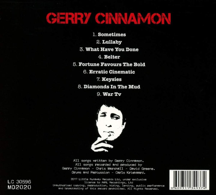 Gerry Cinnamon - Erratic Cinematic [Audio CD] (B07LDFD6WL)