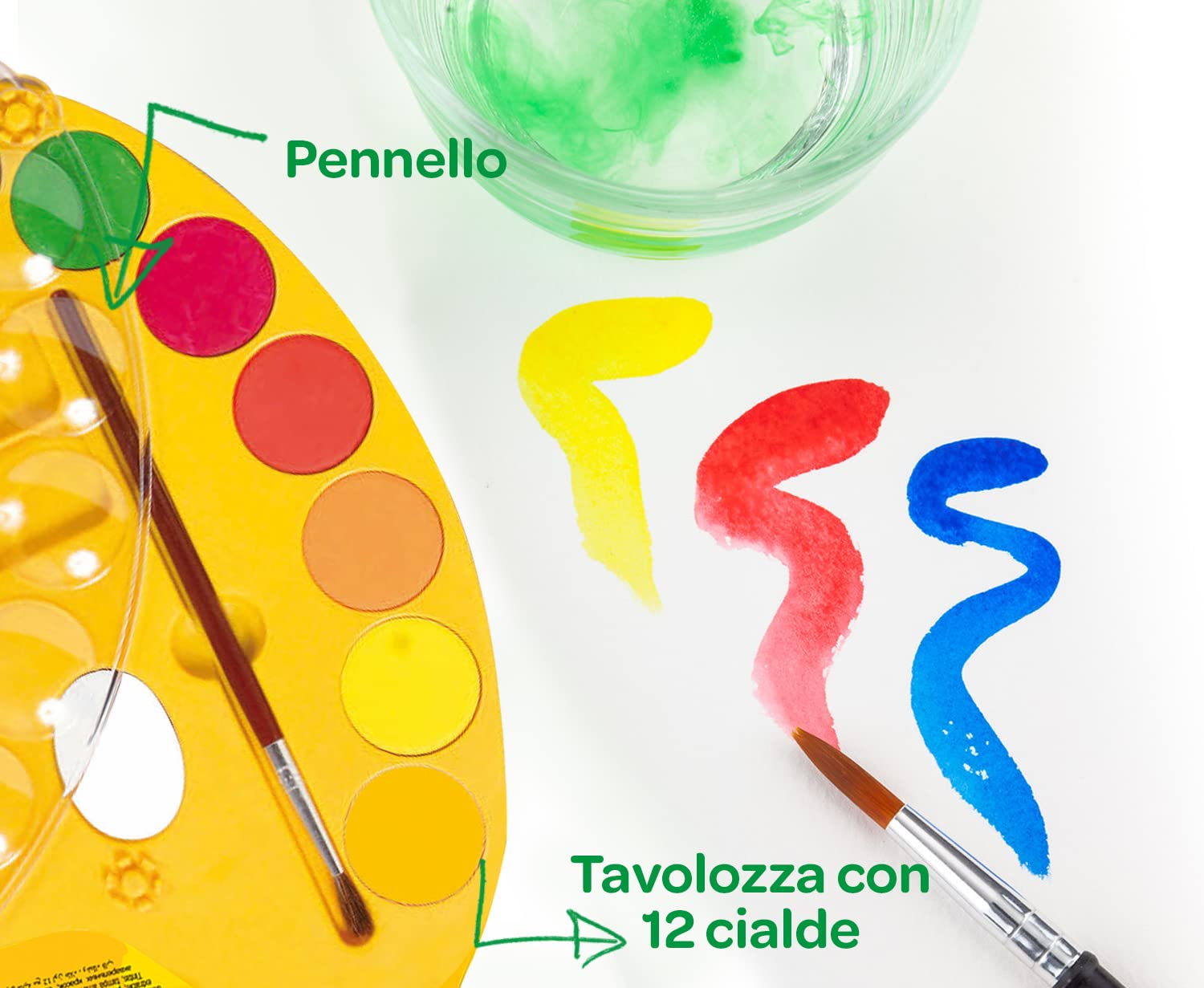CRAYOLA Watercolour Paint Set - 12 Classic Colours, Washable | Ages 3+ 2