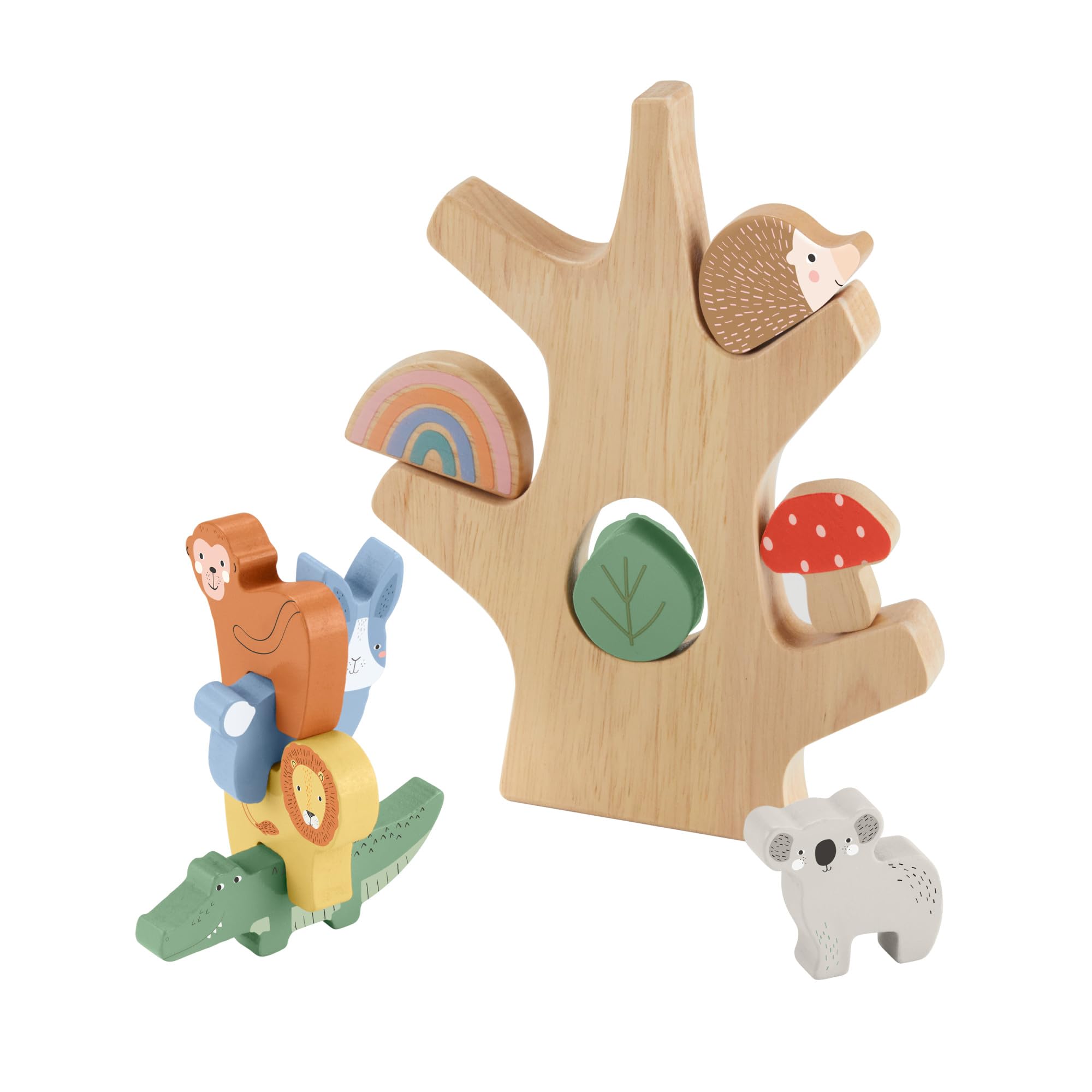 Fisher-Price Wooden Balance Tree Toy - Stacking & Balancing Play for Kids 3+ 12