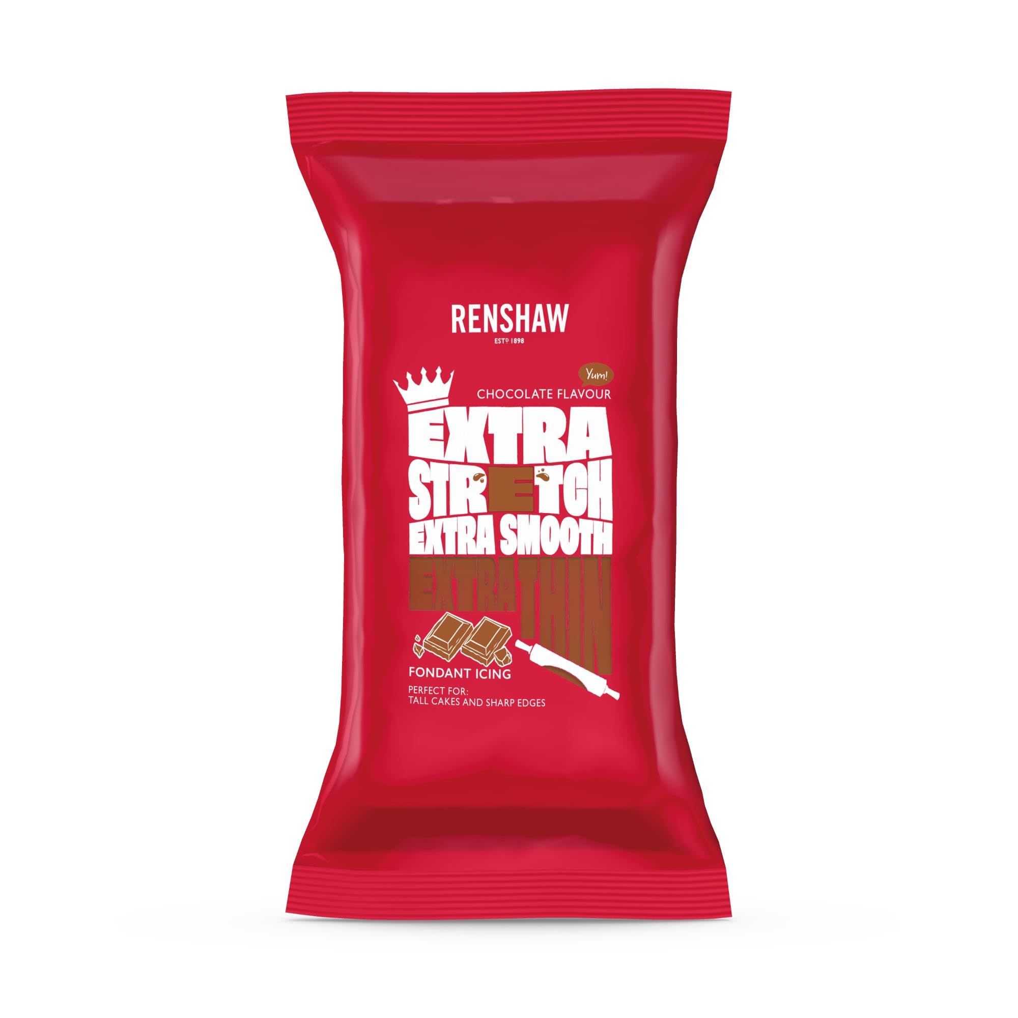 Renshaw - Brown Chocolate Flavoured Extra Stretch Ready to Roll Fondant Icing 1 kg