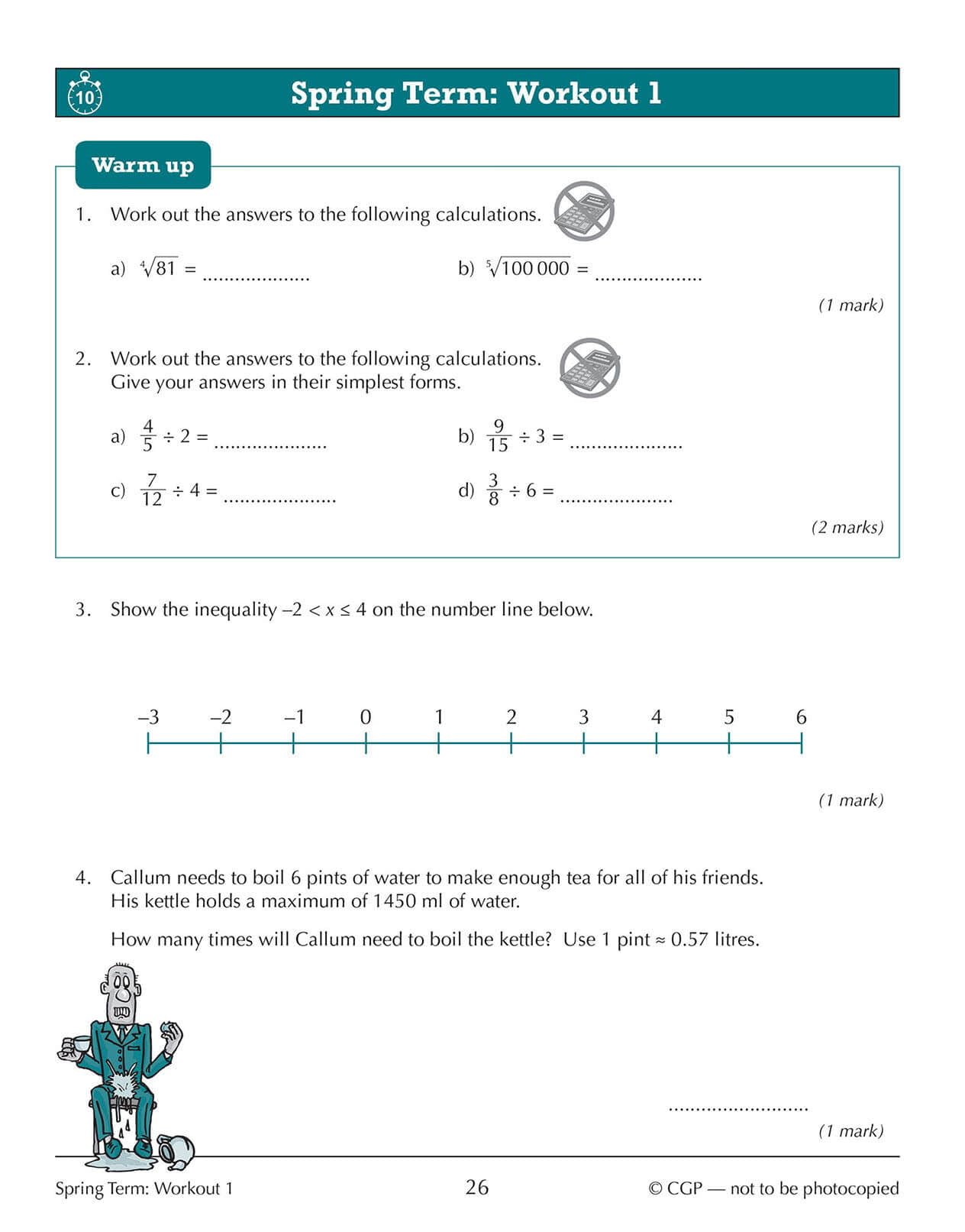 CGP New KS3 Maths 10-Minute Weekly Workouts - Year 9 | Paperback | 88 Pages