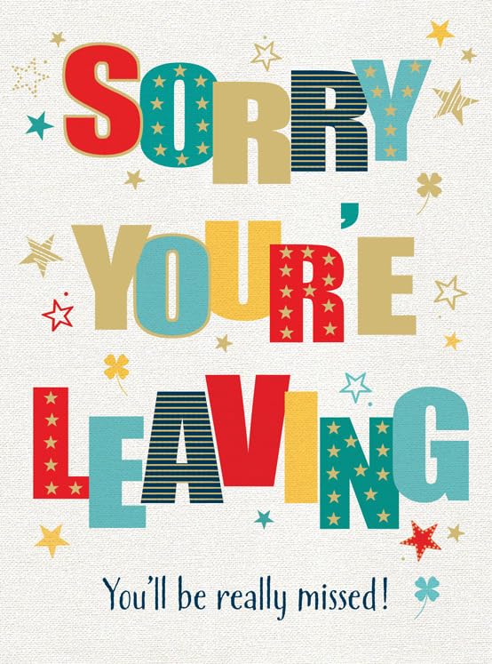 Piccadilly Greetings Large Leaving Card - A4 Size | Good Luck & Congratulations | UK Made