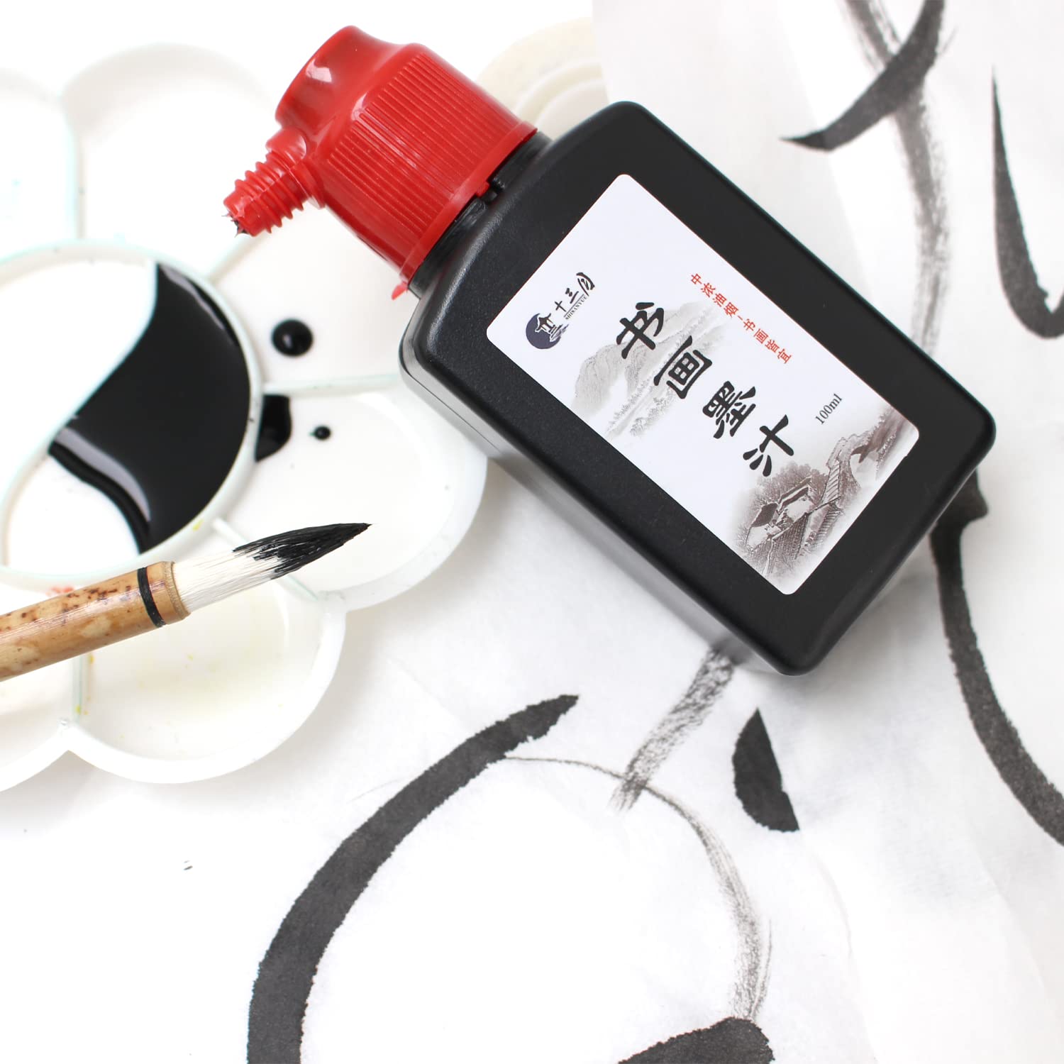 Artway Chinese Sumi Ink - Dense Black Drawing Ink | 100ml | Lightfast Finish 2
