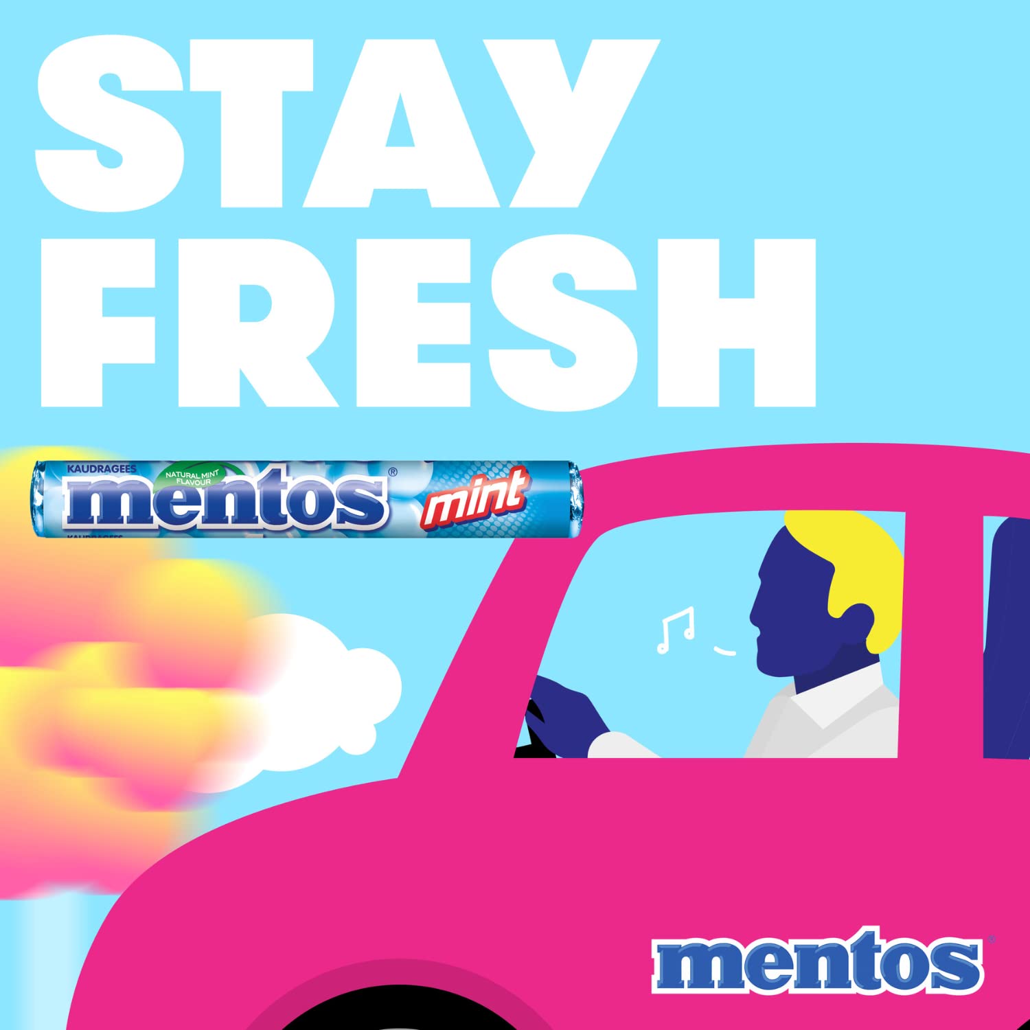 MENTOS Soft Mints - Crisp Outer Shell and Soft Centre, Peppermint Flavour | 5 Rolls Pack | 200g Total 2