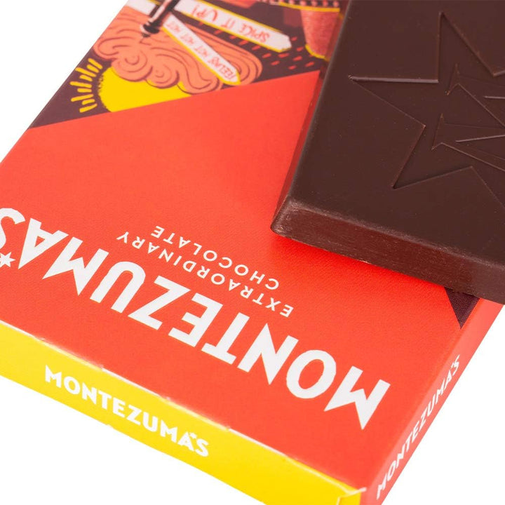 Montezuma's Chilli Bonkers 74% Cocoa Dark Chocolate Bar with Organic Chilli - Vegan, Gluten-Free, 90g