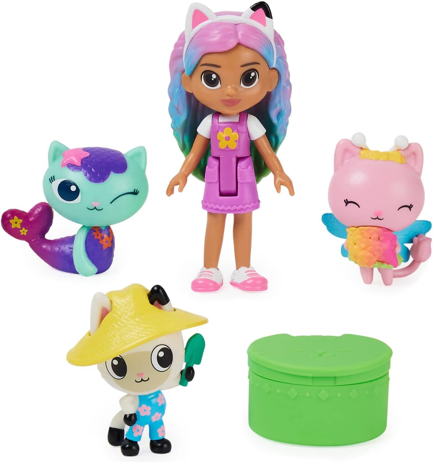 Gabby's Dollhouse 6065350 Friends Set with Rainbow Gabby Doll, Figures and Surprise Accessory