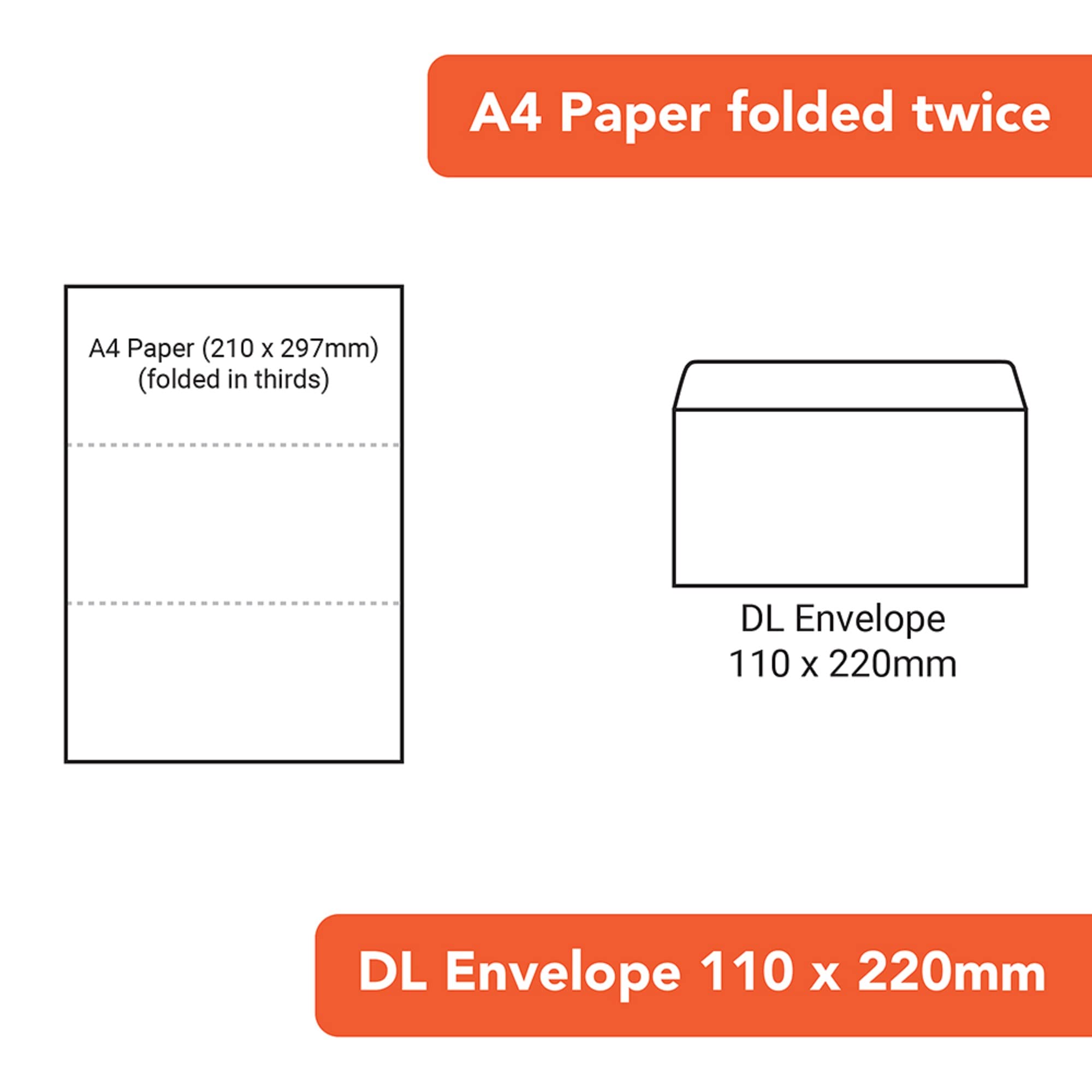 Postmaster DL Peel & Seal Envelopes - 100 Pack | 100GSM White Paper | Security Tint 6