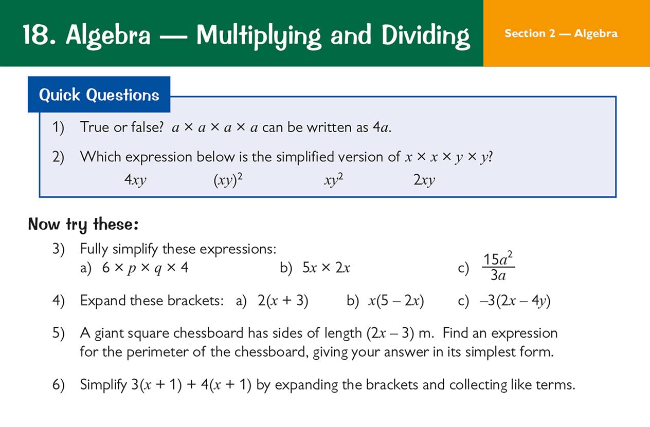 CGP GCSE Maths 9-1 Revision Question Cards - Foundation Arithmetic | Ages 15-16 | 96 Pages 7