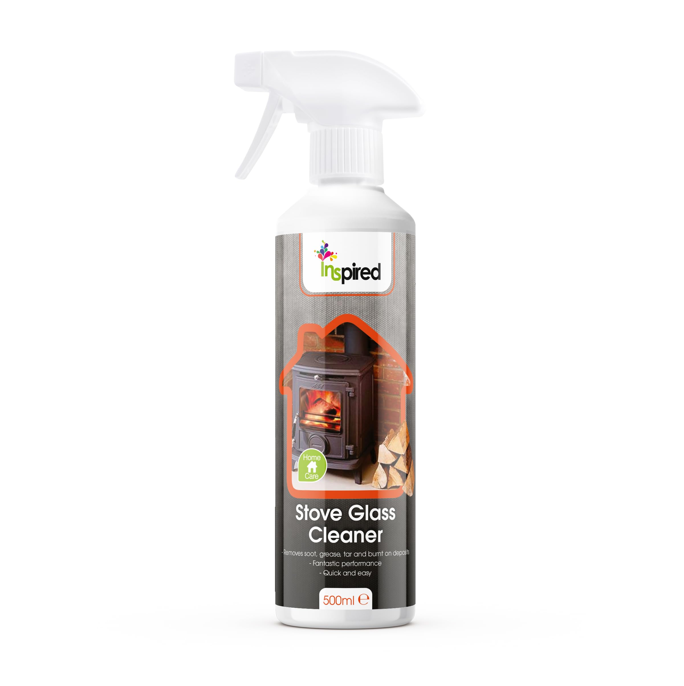 Inspired Stove Glass Cleaner - Dissolves Soot, Grease & Tar | 500 ml Liquid Spray 1