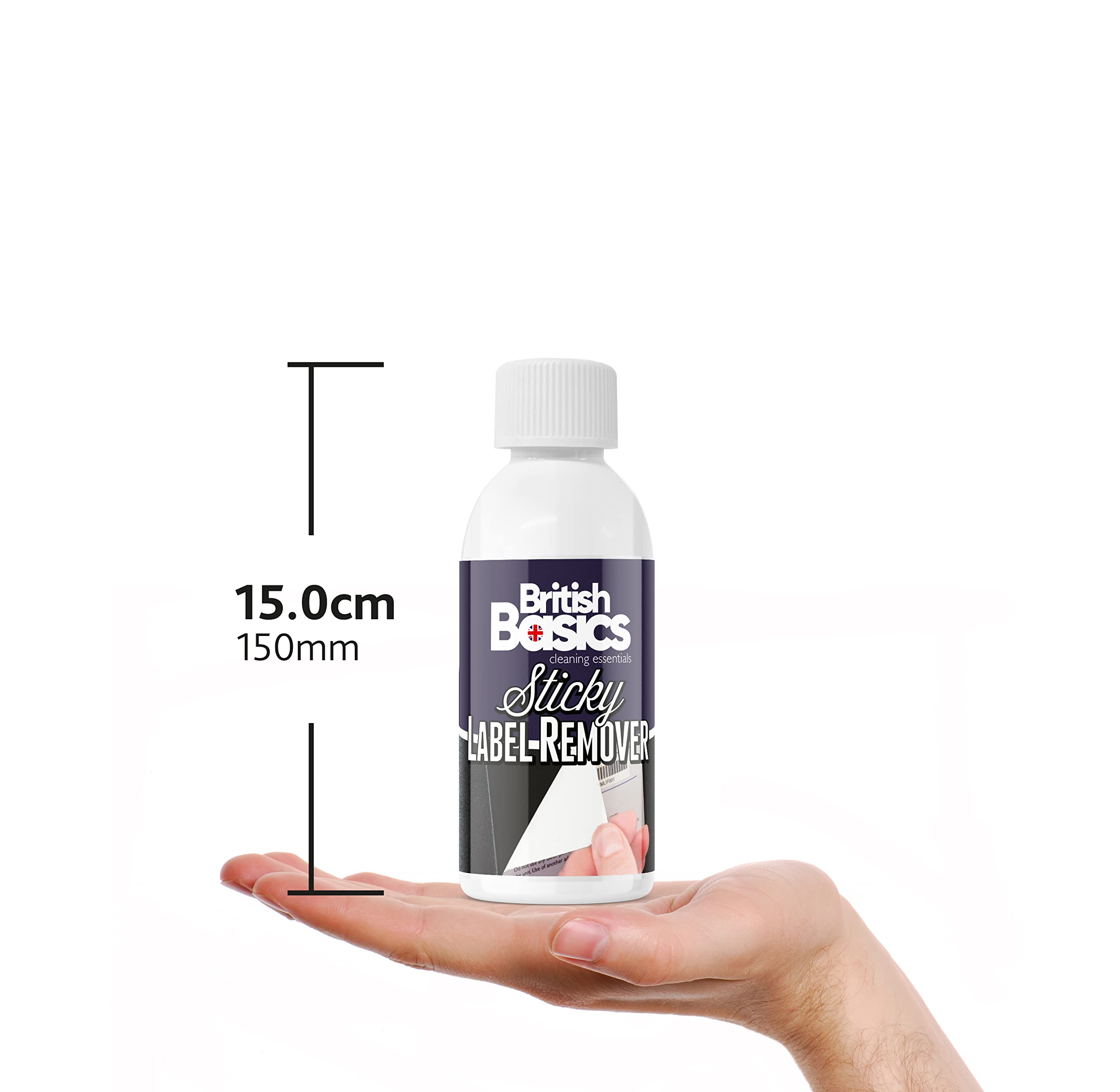 BritishBasics Sticky Stuff Label Remover Liquid - Breaks Down Adhesive Residue | 250ml Clear