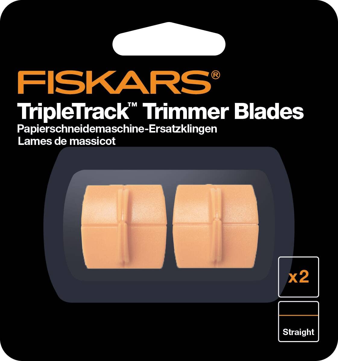 Fiskars Titanium TripleTrack Trimmer Blades - 2 Pack for Straight Cuts | Up to 5 Sheets 4