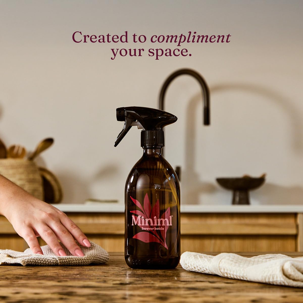 Miniml Eco Multi Surface Cleaner - Plant Powered, Blood Orange Scent | 1L Refill 8