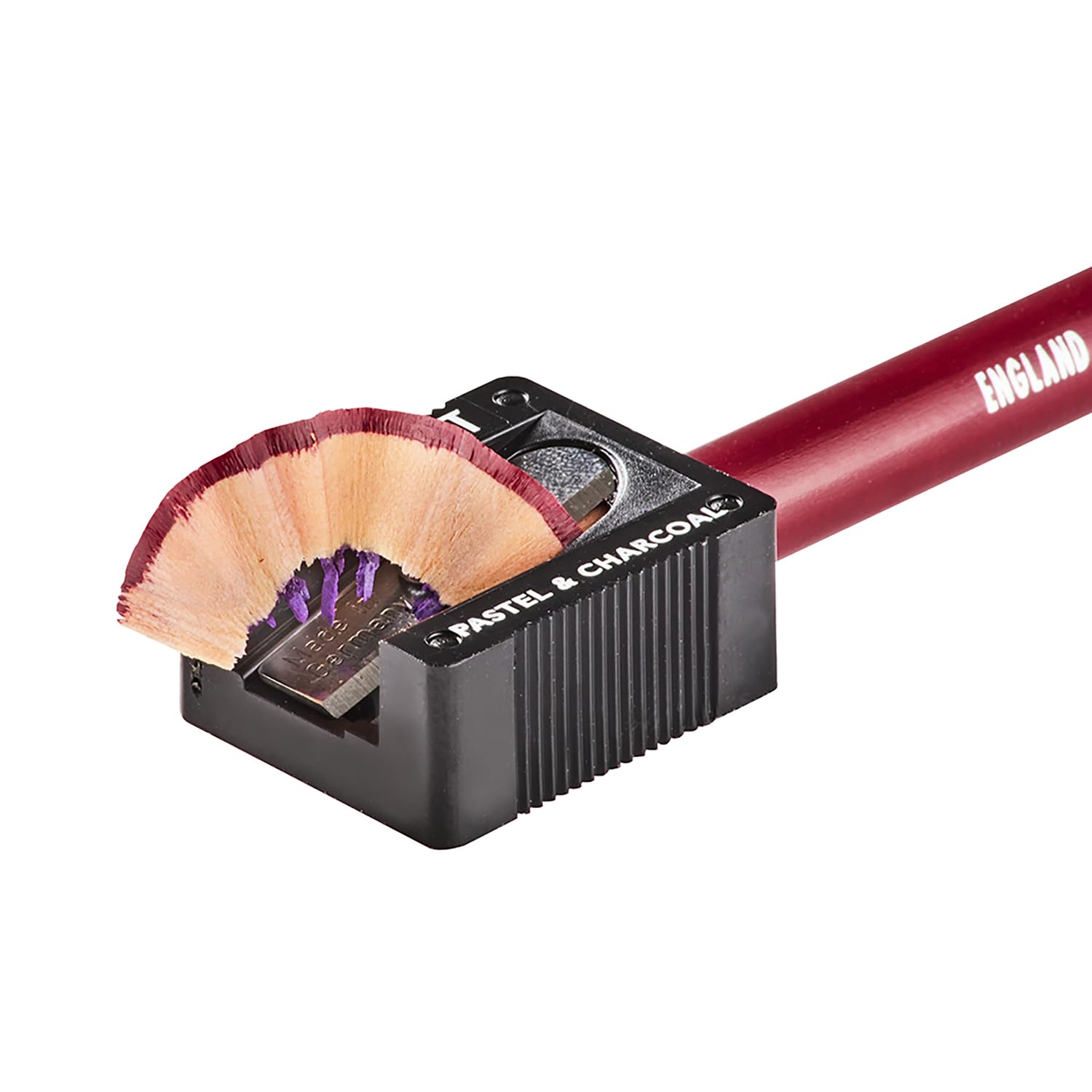 Derwent Manual Pastel & Charcoal Pencil Sharpener - For Fragile Media | Metal Construction | Black 2
