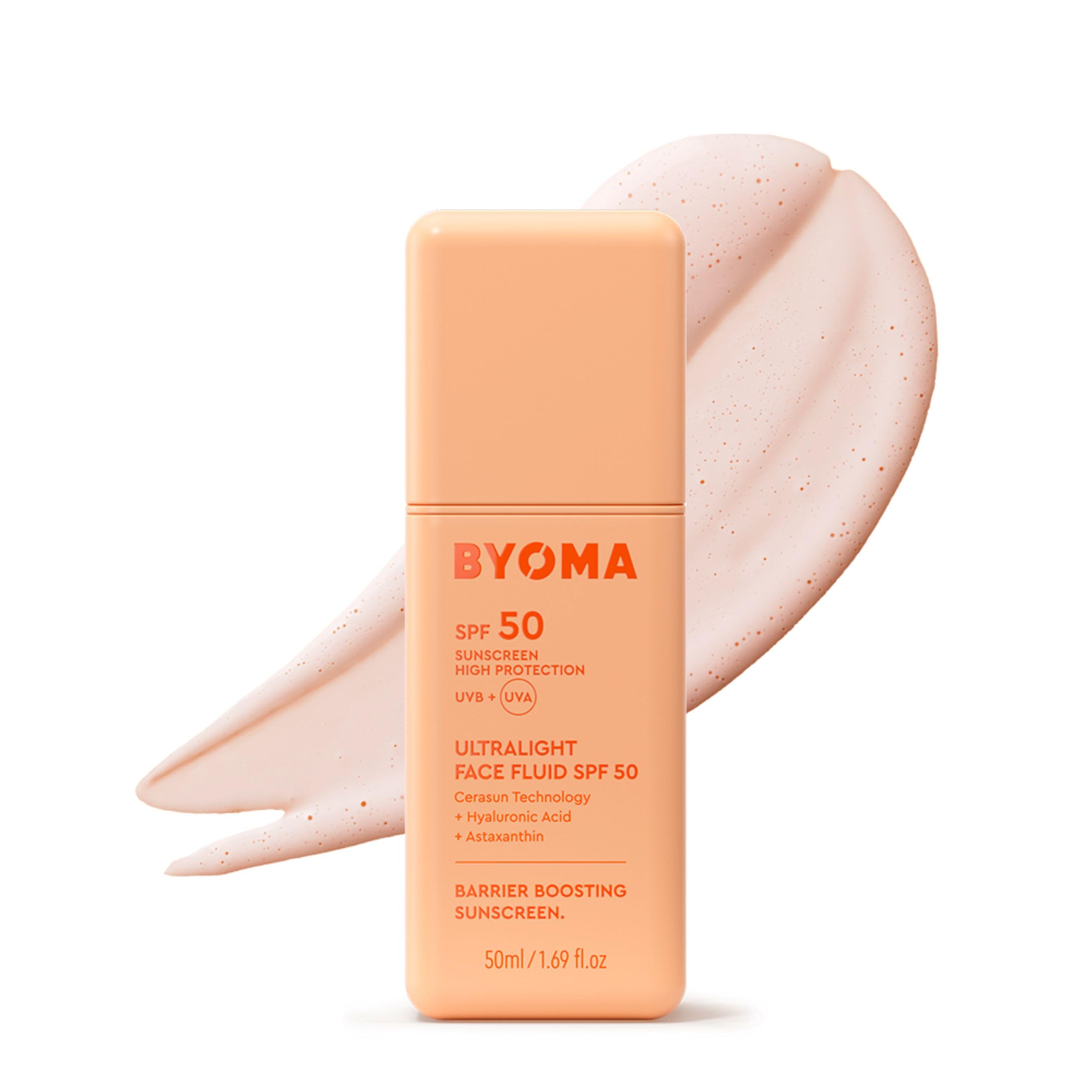 BYOMA SPF 50 Face Fluid - Ultra-Lightweight Hydration & UV Defense | 50ml | Broad Spectrum UVA/UVB Protection 1