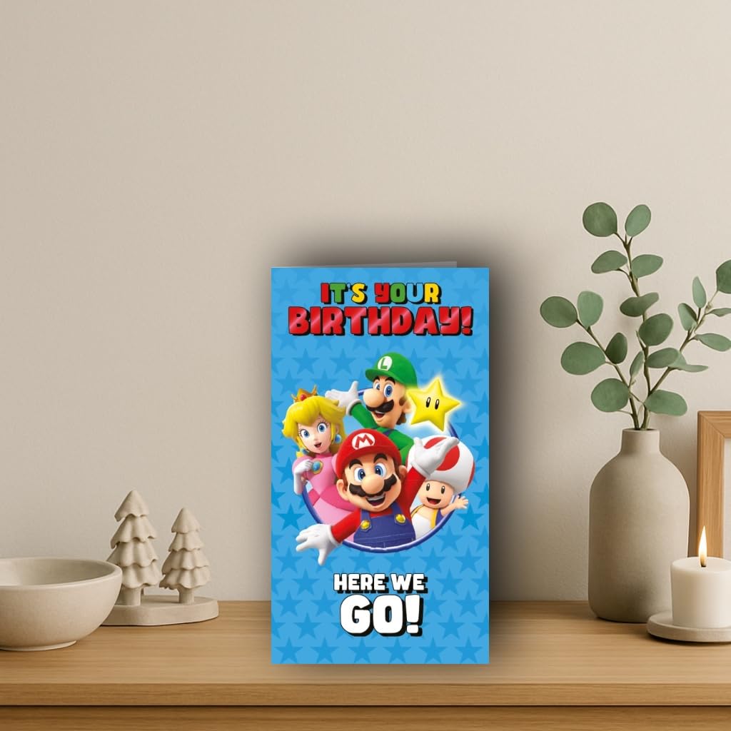 Danilo Promotions LTD Super Mario Bros. Birthday Greeting Card | Official Gaming Design | Standard Size 4