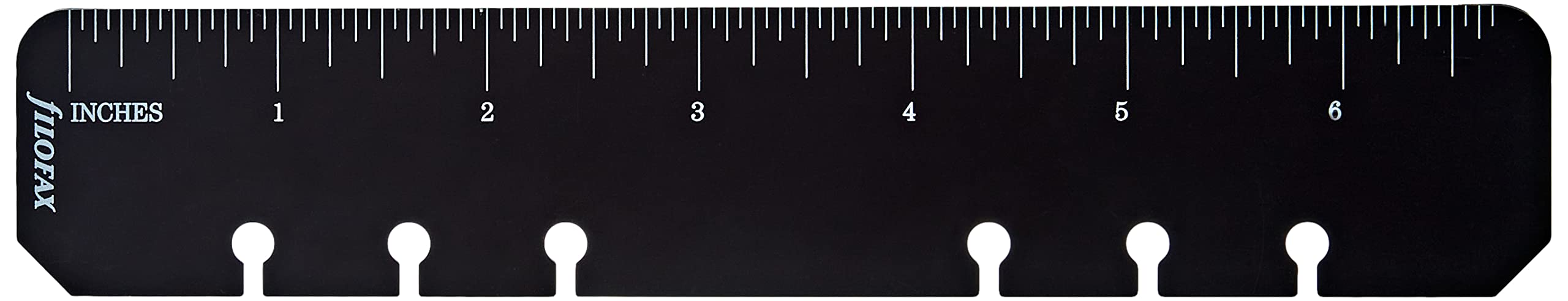 Filofax Personal Ruler Page Marker - Black | Fits Personal Organiser & Clipbook | Imperial/Metric 2
